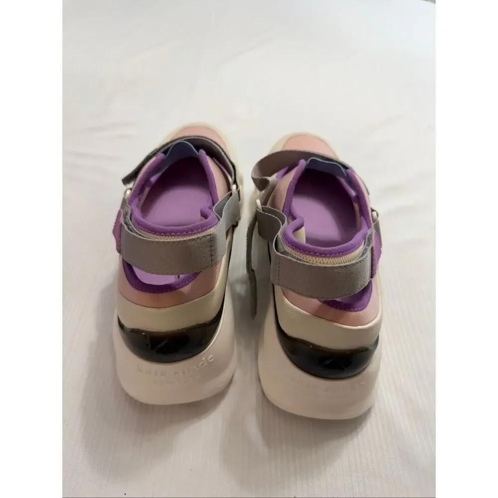 Kate Spade Cloud Cutout Tutu Pink Iris Bloom Sneakers Shoes Size 8.5 8 1/2 B New